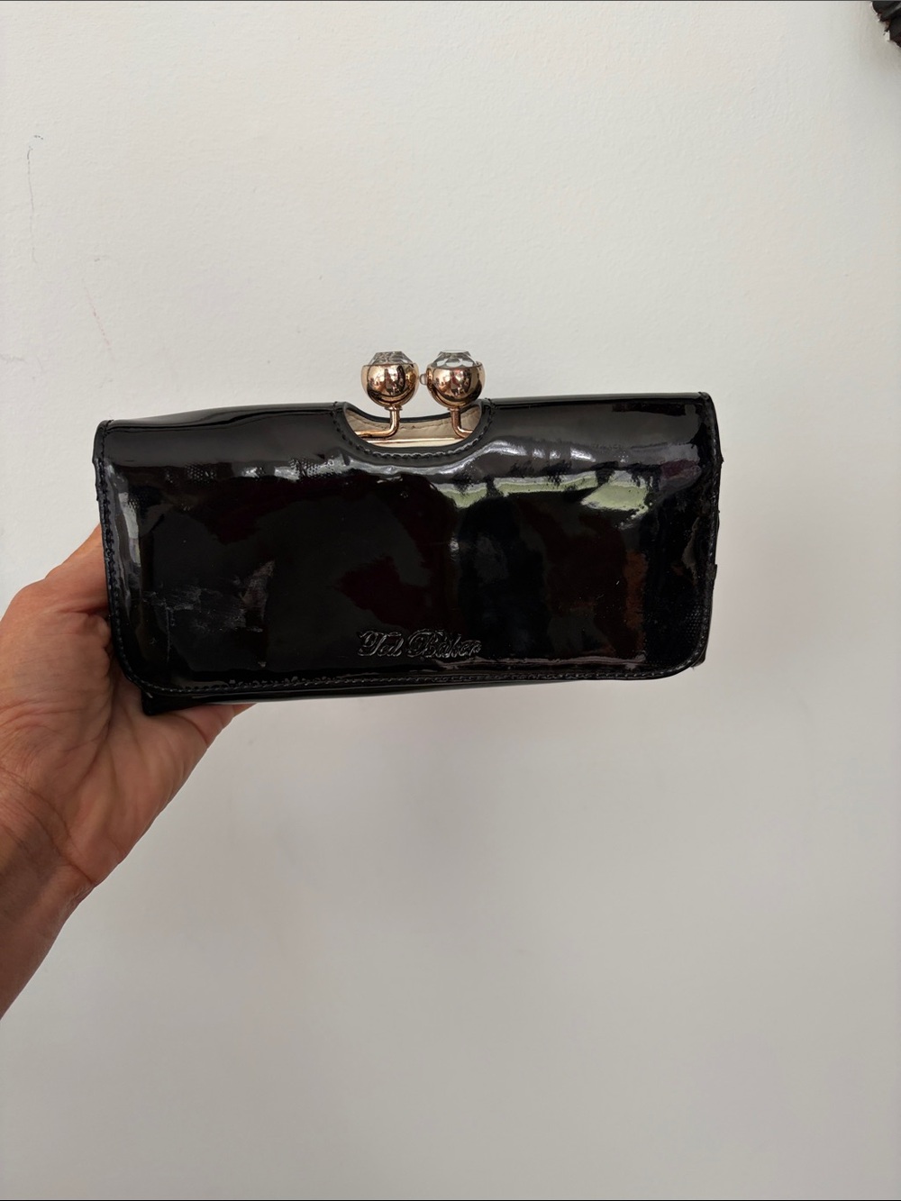 Patent Leather Wallet Clutch